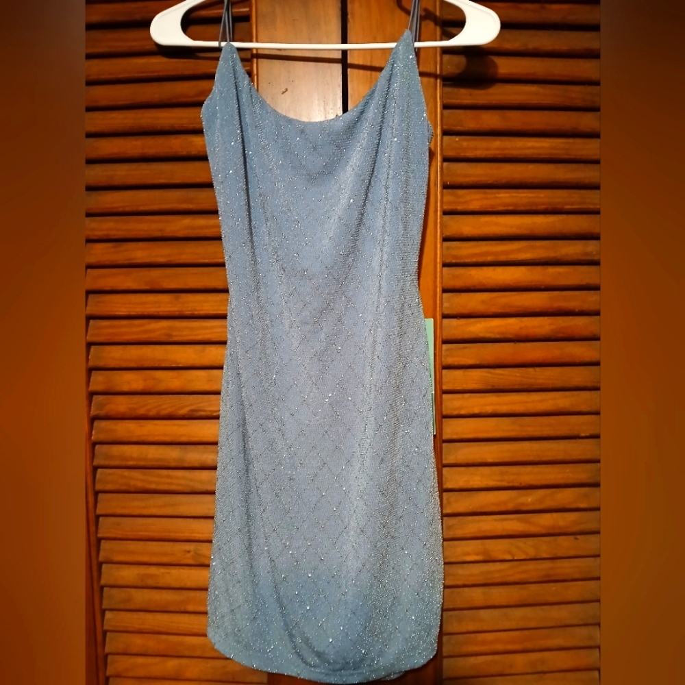 Blue/silver/Grey dress size juniors 15. New with tags. Gorgeous